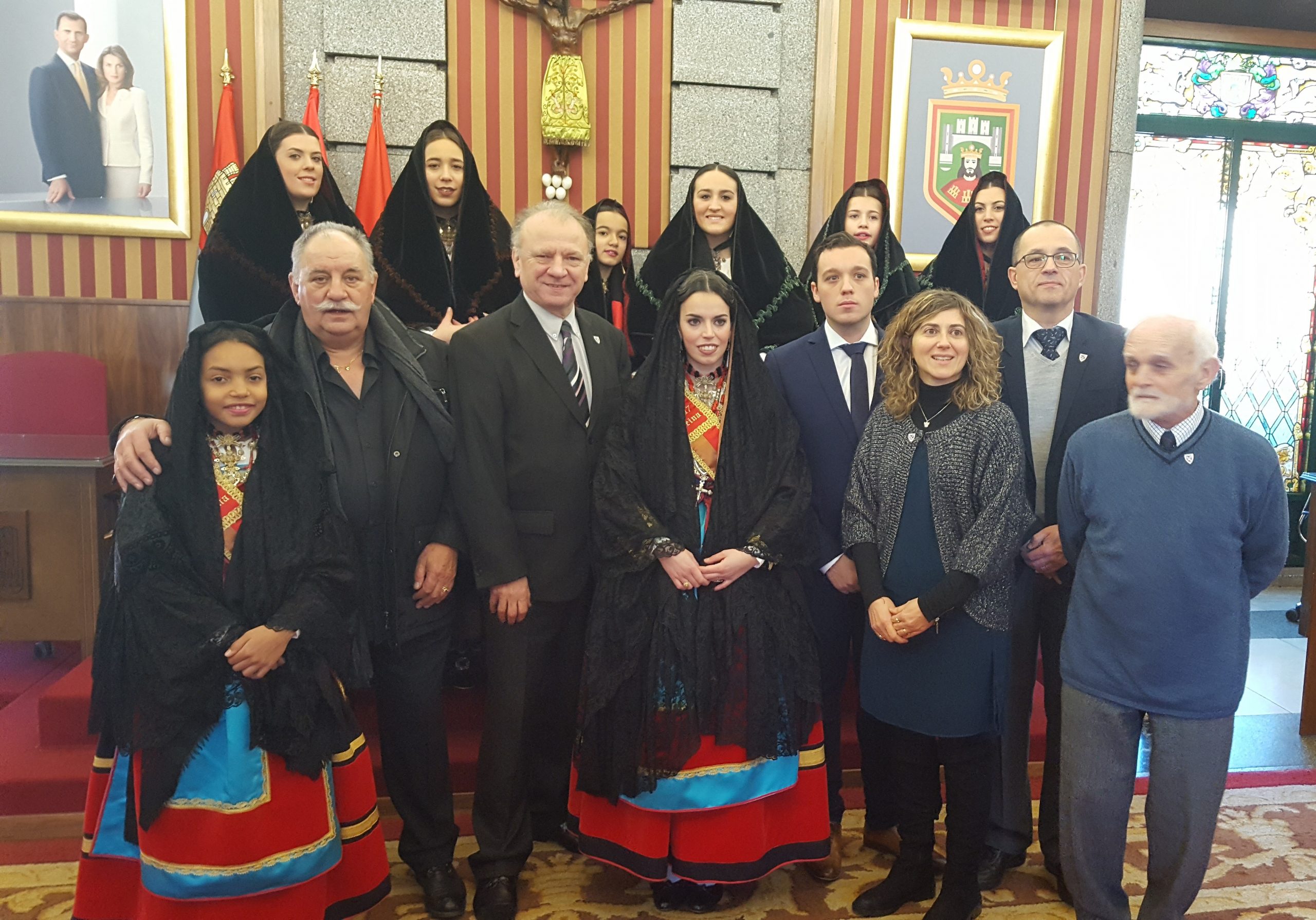 Réception d'une délégation du comité de jumelage par la municipalité de Burgos.