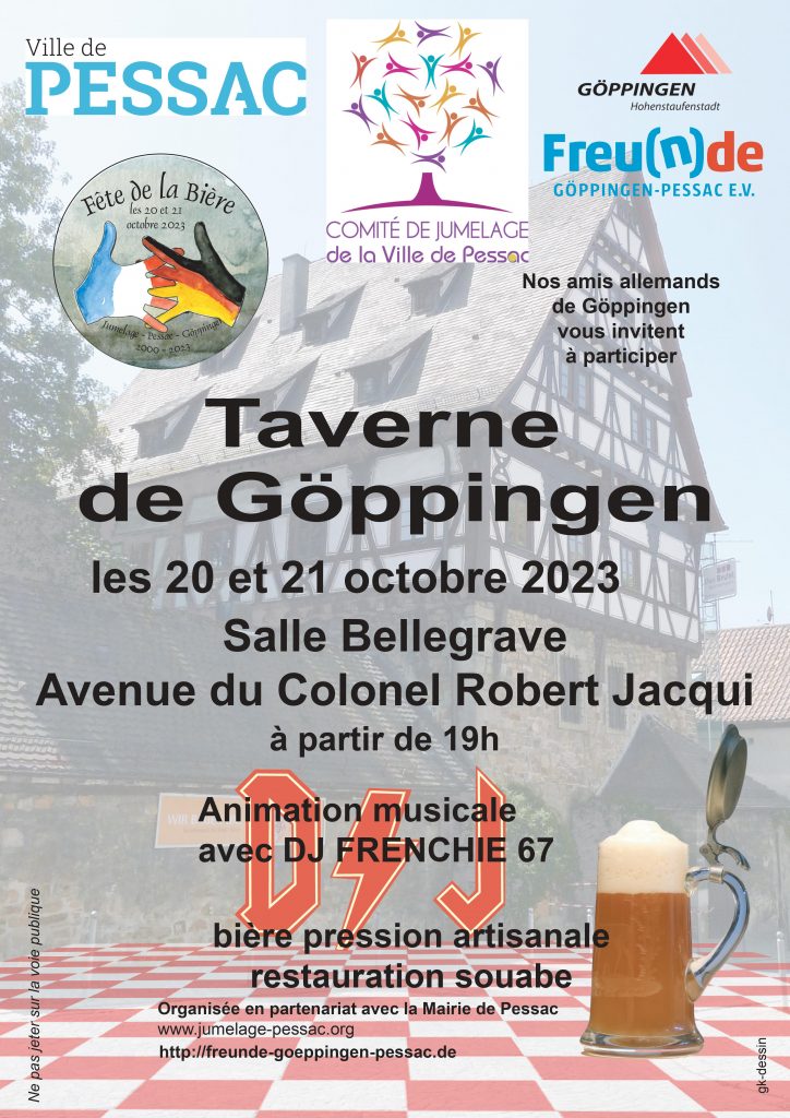 Fete de la bière à Pessac avec l'association Freunde Göppingen Pessac