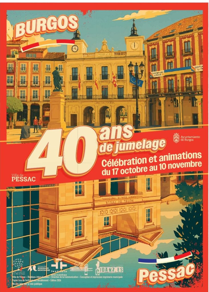 affiche 40 ans Jumelage Burgos-Pessac